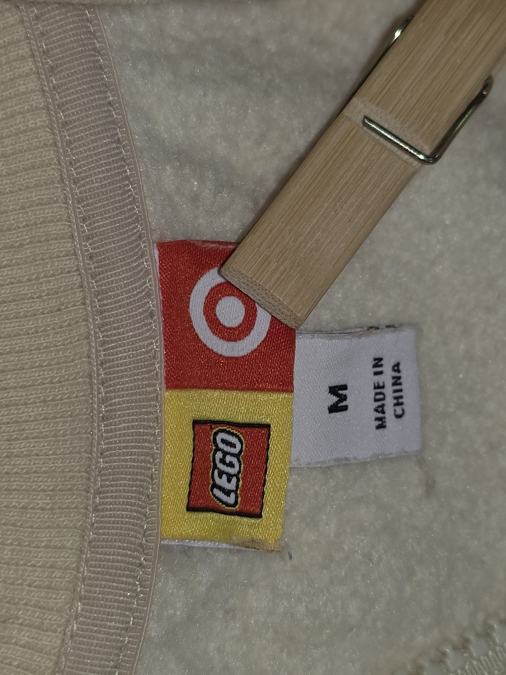 LEGO Full Zip Jacket - Beige with Pink, Red & Orange Stripes S/MED - Picture 9 of 14